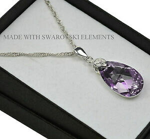 yzANZT[@lbNX@X^[OVo[lbNXXtXL[oCIbgiV925 argento sterling collana realizzata con cristalli swarovski * violet cal * pera