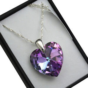 yzANZT[@lbNX@XtXL[lbNXCg925 collana dargento realizzato con cristalli swarovski * vitrail light * cuore 1028