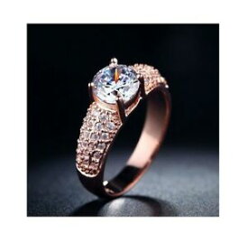 【送料無料】アクセサリー　ネックレス　ピンクゴールドリングprezioso lusso anello da donna oro rosa 18krgp cristallo di fidanzamento idea