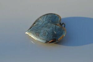 yzANZT[@lbNX@Be[WX^[OVo[fUCn[gy_gOvintage 925 argento sterling inciso design a cuore ciondolo 95 grammi not