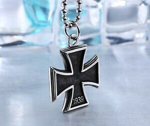 �y���������z�A�N�Z�T���[�@�l�b�N���X�@�A�C�����N���X�g���[���`�F�[�����b�v�g�b�v�X�e�����Xcroce di ferro rimorchio 18131939 catena tutto in acciaio inox su entrambi i lati portatile