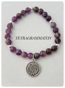 yzANZT[@lbNX@v^Vo[y_gpulsera tetragrammaton plata silver pentagram amatista wiccan pendant brazalet