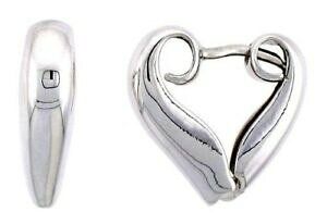 yzANZT[@lbNX@X^[OVo[COargento sterling 925 a cuore stretto orecchini, 13cm 13 mm