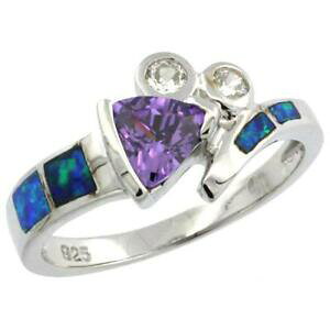 yzANZT[@lbNX@X^[O][cX^[OVo[OIp[AWXgJbgJ[argento sterling opale anello wtrasparente amp; trillion taglio colore ametista