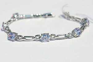 yzANZT[@lbNX@X^[OVo[AWXgL[rbNWRuXbgC`nuova argento sterling ametista zircone cubico bracciale 7 lungo