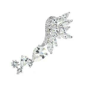 yzANZT[@lbNX@C[JtvOVo[ear cuff, ohrklemme spina in ottone kt, in argento, con zirconi