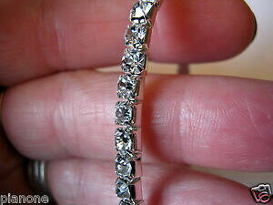 yzANZT[@lbNX@uXbgejXcolor argento bianco cristallo elasticizzato braccialetto tennis