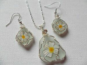 yzANZT[@lbNX@lbNXCOtH[Nhpallido maiden bianco fiore floreale collana e dangle orecchino setisole falkland