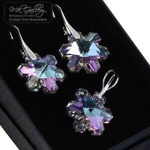 yzANZT[@lbNX@NX}XXm[t[NXtXL[NX^Vo[COnatale fiocco di neve 20mm cristalli di swarovski 925 argento orecchini vitrail l