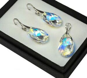 yzANZT[@lbNX@sAXX^[OVo[XtXL[NX^ZbgNX^orecchini argento sterlingset da cristalli swarovski crystal ab 22 mm dangle