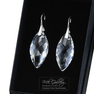 yzANZT[@lbNX@X^[OVo[NX^NACOXtXL[NX^925 argento sterling navettes crystal clear 30 mm orecchini cristalli di swarovski
