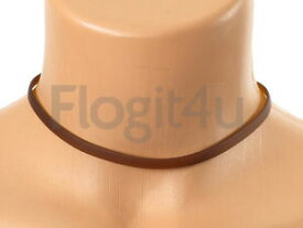 【送料無料】アクセサリー　ネックレス　ラリックブラウンシリコンチョーカーネックレス×ゴールドチェーンlalique silicone marrone girocollo collana 6mm x 2840cm gold chain
