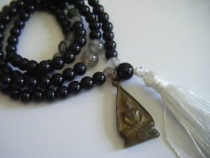 �y���������z�A�N�Z�T���[�@�l�b�N���X�@vintage spirituale buddha amuleto collana con nodo 26 mala thai monaco benedetto raro