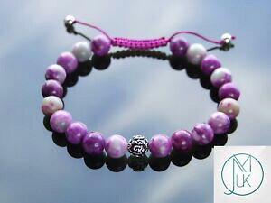 yzANZT[@lbNX@X^[OVo[q[OJtsugilite om sterling silver tinto naturale gemstone bracciale guarigione 69 dedicarmi al macram