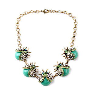 �y���������z�A�N�Z�T���[�@�l�b�N���X�@�R���A�[�~�jcollier dor court coccinelle vert menthe mini perle insecte original qt 1