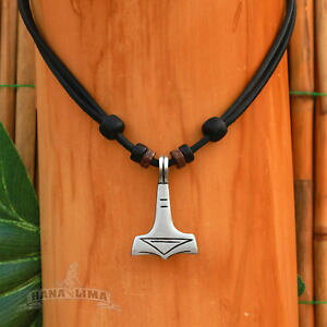 �y���������z�A�N�Z�T���[�@�l�b�N���X�@�l�b�N���X�n���}�[�o�C�L���Omartello di thor mjlnir collana in pelle vichingo