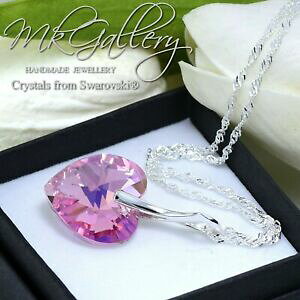 yzANZT[@lbNX@X^[OVo[lbNXCg[Yn[gXtXL[NX^925 argento sterling collana light rose ab 18mm cuore cristalli di swarovski