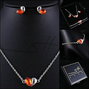 yzANZT[@lbNX@lbNXCOuXbgVo[XtXL[GgJ[gcollana orecchini bracciale * met cuore *, argento, swarovski elements, astuccio