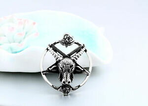yzANZT[@lbNX@MVt@[T^SVbNXeXX`[wbhy_gciondolo in acciaio inox testa di capra pentacolo occult lucifero satana gothic emona64