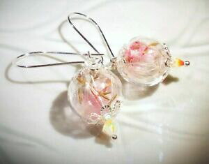 �y���������z�A�N�Z�T���[�@�l�b�N���X�@�z���C�g�s���N�C�������O�K���X�N���X�^���X�����t�X�L�[vera biancorosa sia fiori, orecchini, vetro, con cristallo swarovski