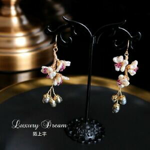 �y���������z�A�N�Z�T���[�@�l�b�N���X�@�~�jboucles doreilles mini perle culture gris floral artisanal plaqu or msq1