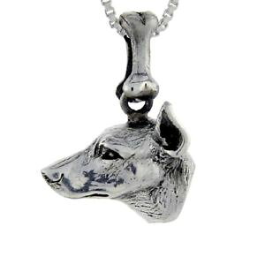 yzANZT[@lbNX@X^[OVo[h[x}wbhy_gargento sterling cane doberman pinscher pendente testa ciondolo, 18 italiano