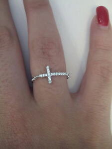 yzANZT[@lbNX@NXVo[OVo[Oanello donna croce argento 925 e zirconi bianchi 121620 ring silver