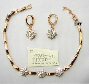 yzANZT[@lbNX@uXbgkS[hXtXL[GgCOstupendo braccialetto,orecchini placato in oro 18k swarovski elements cod1276