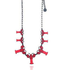 �y���������z�A�N�Z�T���[�@�l�b�N���X�@�l�b�N���X���u�X�^�[lol bijoux collana famiglia aragoste rosso