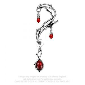 �y���������z�A�N�Z�T���[�@�l�b�N���X�@�C�M���X�s���[�^�[�S�V�b�N���b�h�X�����t�X�L�[�C�������Oalchemy england peltro gotico rosso swarovski sinistra orecchino earwrap passione