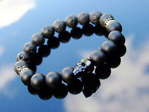 yzANZT[@lbNX@YIjLXXJXtXL[C`uXbgmens lava onyx 10mm teschio braccialetto con cristalli swarovski 69 pollici con elastico