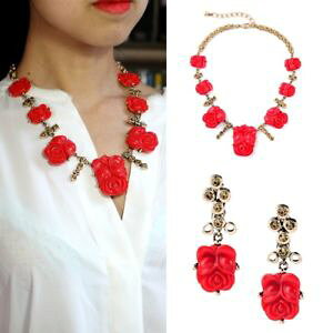 yzANZT[@lbNX@sNlbNXCOZbgNbvimpostare collana orecchini clip on corto floreale rosa rosso giallo resina