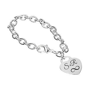 yzANZT[@lbNX@g[[X^[OVo[uXbgVo[id bracciale argento con cuore rimorchio 925 sterling argento con incisione a scelta nuovo