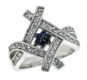 yzANZT[@lbNX@X^[OVo[OJ[Tt@CAargento sterling fiore anello w di qualit bianco amp; colore zaffiro