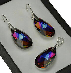 yzANZT[@lbNX@Vo[COXtXL[NX^~Zbg925 orecchini argento set realizzati con cristalli swarovski 22mm peravulcano