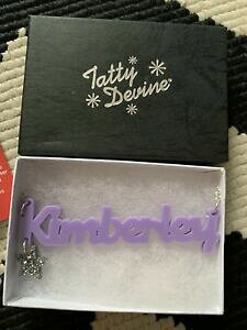 �y���������z�A�N�Z�T���[�@�l�b�N���X�@�l�b�N���X�V���o�[���C���b�Ntatty devine nome collana kimberleycatena dargento, argento glitter stella, lilla