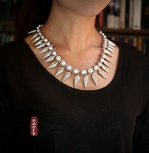 yzANZT[@lbNX@RApCNobNIWiBe[WobNcollier ethnic argent perle flche pike baroque original vintage retro qt3