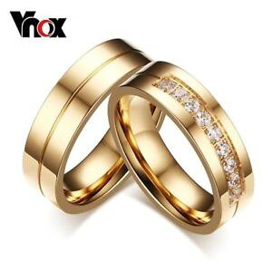 �y���������z�A�N�Z�T���[�@�l�b�N���X�@�J���[�X�e�����Xtrendy fedi nuziali anelli per donneuomini love colore oroacciaio inox cz pr