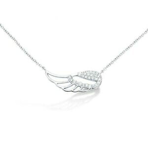�y���������z�A�N�Z�T���[�@�l�b�N���X�@�R���A�[�A���W�F���g�W���R�j�E��collier argent 925 rhodi zirconium maille fort 1mm aile dange 9 x 25mm