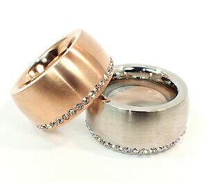 yzANZT[@lbNX@X`[sNS[hVo[_XeXOanello in acciaio 316l da donna 14 mm oro rosa argento inossidabile moderno