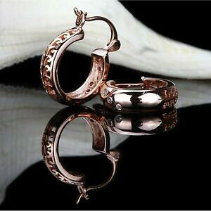 yzANZT[@lbNX@OktsNCOorecchini ad anello 16 mm zirconi bianchi placcato oro 750 18 kt rosa o2784