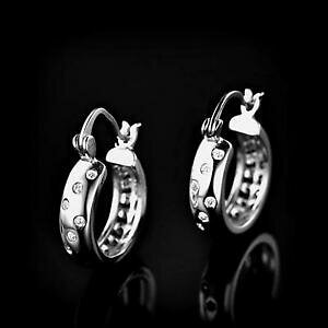 yzANZT[@lbNX@OzCgCOorecchini ad anello 16 mm zirconi bianchi 750er oro 18k placcato argento o2838