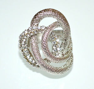 yzANZT[@lbNX@OVo[CXg[NX^ACfAanello donna argento elastico strass cristalli a molla elegante idea regalo a21