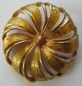 【送料無料】アクセサリー　ネックレス　ビンテージロンドlgante broche ancienne bijou vintage couleur or rosace ronde 3442