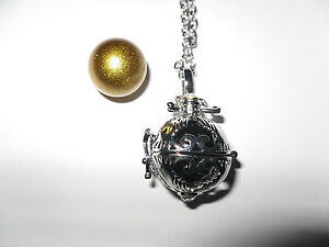 �y���������z�A�N�Z�T���[�@�l�b�N���X�@�`�F�[���{�[���n�[���j�[�T�E���hcatena chamberlin chamberlin armonia rimorchi con 2 sfere suono * nero oro * 16 mm * nuovo