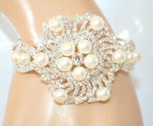yzANZT[@lbNX@JtVo[v`ihCubracciale perle donna argento platino rigido strass cristalli cerimonia e201