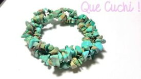 【送料無料】アクセサリー　ネックレス　ブレスレットチップターコイズbracelet lastique tress en chips de turquoise