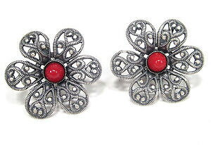 yzANZT[@lbNX@t[CO_[NR[{w~AKXJ{Vsoho orecchini fiore altsilber dark coral con bohemia vetro 60er anni cabochon