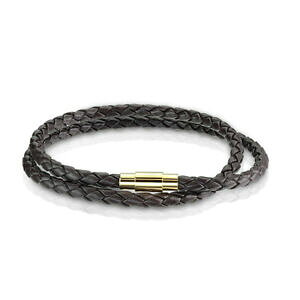 yzANZT[@lbNX@_uJtU[[Xtapsis coolbodyart doppio bracciale in pelle lacci nero, marrone intrecciato mag
