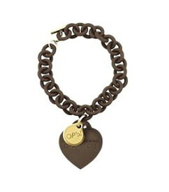 【送料無料】アクセサリー　ネックレス　カフシリコーンブラウンオリジナルops bracciale love cuore in silicone opsbr17 marrone nuovo originale